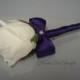 Rose Boutonniere, White Rosebud Lapel Flower, Mens Wedding Accessory, Groomsmen Silk  Buttonhole Bloom, FFT original design, Made to order
