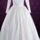 Modest Plain Ball Gown Wedding Dress With Long Sleeves 