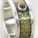Sunstone wedding ring, silver ring wedding ring, Men's engagement ring, sunstone band