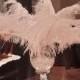 Exceptional Value:  Ostrich Feather Centerpiece,  Mirror and Bling tealights