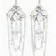 Bridal Chandelier Earrings , Long Crystal Earrings ,  Swarovski Opal Crystal Earrings , Statement Wedding Earrings , Couture Jewelry