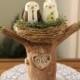 Wedding Cake Topper - Love Birds with Tree and Nest - Small