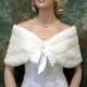 Sale - Ivory faux fur bridal wrap shrug stole shawl FW002-Ivory -  was 49.99