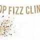 POP FIZZ CLINK Glitter Garland.  Wedding Banner.  Gold Glitter Banner // Glitter Party Decor // Glitter Bunting // Gold Party Decor