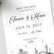 Las Vegas Skyline Save the Date SAMPLE ONLY; vegas strip; wedding in Vegas