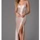 Sleeveless Floor Length Sequin Dress by City Triangles - Discount Evening Dresses 