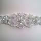 Wedding Sash Belt, Bridal Sash Belt - Crystal Sash Belt pearls and crystals