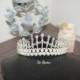 Handmade Rhinestone Pearl Tiara Crown, Wedding Crown, Bridal Tiara, Silver Bridal, Crystal Wedding Tiara
