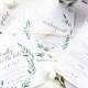 SPECIAL OFFER 18 Complete wedding package discount, Green Leaf Invitation Kit, Watercolour Leaves, Printable Files or Printed Cards