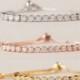 Crystal Bangle Bracelet, Rose Gold Bridal Bracelet, Bridesmaid Bracelet, Wedding Jewelry, Bridal Jewelry, Ava Bracelet