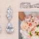 Wedding Earrings, Teardrop Bridal Earrings, Rose Gold, Bridesmaid Earrings, Swarovski Crystal Earrings, Rachael Stud Earrings