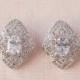 Crystal Stud Bridal Earrings, Rose Gold Wedding Earrings, Bridesmaid jewelry Wedding jewelry Swarovski Bridal Jewelry, Lola Stud earrings