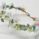 Boho Wedding Crown, Pastel, Flower Crown, Silk Flower Crown, Pantone Colors, Serenity, Rose Quartz, Blossom, Wildflower, Cherry Blossom