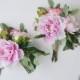 Peony Bouquet, Peony Bridesmaid Bouquet, Bridesmaid Bouquet, Silk Bouquet, Blush Pink Bouquet, Pink Peony Bouquet, Wedding Flower Set