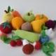 Crochet knit Vegetables, Fruit  Kitchen decor Christmas gift,Crochet food,Soft toys,Handmade toy, Eco friendly,Learning toy set of 16 pcs