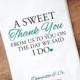 Sweet Thank You Wedding Favor Bags {5 qty