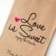 Love is Sweet Enjoy the Treats Wedding Favor Bags {5 qty