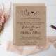 We Do Wedding Invitation Template - Rustic Kraft Heart Wedding Invitation - Printable Invitation - Editable PDF Templates - DIY You Print