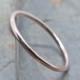 Simple Thin 14k Rose Gold Wedding Band in Choice of Finish - Smooth, Hammered, or Brushed / Matte / Satin Full Round Wedding Ring