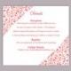 DIY Wedding Details Card Template Editable Text Word File Download Printable Details Card Red Details Card Elegant Information Cards
