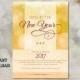 New Years Invitation - New Years Party Invitation - Printable Holiday Party Card - New Years Eve Card - Editable Template - Glitter Gold DIY