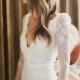 Light wedding gown, silk wedding dress, lace wedding dress, Swiss dotted tulle wedding gown