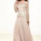 Elegant Chiffon A-line Jewel Neckline Full-length Long Sleeves Mother of the Bride Dress - overpinks.com