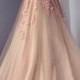 2015 Appliques And Tulle Prom Dres