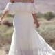 Plus Size Collection :: Boho Off Shoulder Lace & Chiffon Wedding Dress