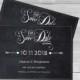 Chalkboard Save-the-Date Template - Calligraphy Handlettered Printable Save Date Printable Editable PDF Templates Download - DIY You Print