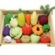Crochet vegetables fruits 16Pcs Christmas gifts Birthday gifts Kids gift Toys Waldorf toys Baby toys stuffed toy Baby gift Soft toys Rattles