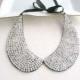 Silver Sequined Collar Necklace, Peter Pan Necklace,  Handicrafts Necklace, Nuray