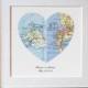 Anniversary Gift, Wedding Gift, Map Art, Heart Map, Engagement Gift, Thoughtful Gift, Gifts For Couple, Map Heart, Romantic