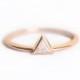 Rose Gold Diamond Engagement Ring, Rose Gold Trillion Diamond Ring, Triangle Diamond Ring, Triangle Engagement Ring, Simple Engagement Ring