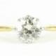 Vintage Diamond Engagement Ring, 0.76 ct Old European Cut Single Stone Diamond Ring. Circa 1930s, 18ct.