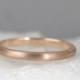 2mm 14K Rose Gold Wedding Band – Men’s or Ladies Wedding Rings – Matte Finish – Pink Gold – Commitment Rings – Classic Rounded Bands