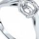 Solitaire Engagement Semi Mount Ring Setting Mounting 14 Karat White gold Fits 6-7MM Round Stones 