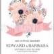 Anemone wedding invitation card printable template - Unique vector illustrations, christmas cards, wedding invitations, images and photos by Ivan Negin