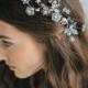 Wedding Hair Accessories , Bridal Hair Flower, 3D Floral Hair Comb , Wedding Hair Piece , Large Bridal Comb, Bridal Opal Hair Accessory