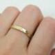 18K gold Hammered  3mm wedding band. Skinny gold wedding ring. Hammered wedding ring. Rustic gold wedding band. His and hers wedding ring.