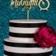 New Years Wedding Cake Topper - Kiss Me at Midnight
