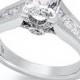 Certified Princess-Cut Diamond Engagement Ring in 14k White Gold (1-1/2 ct. t.w.)