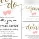 Wedding Invitation suite / calligraphy wedding invite set / modern wedding invitation / printable digital file