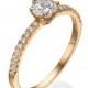 Engagement ring - Promise ring - Bridal ring - Diamond ring - Statement ring - Wedding ring - Rose gold ring - 14k gold ring