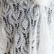 Wedding Lace shawl, Handknitted Bridal Shawl, Ivory stole, Mohair with Silk Bride Wrap, Ivory Mohair Shawl, Marriage Stola