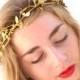 Gold leaf Crown, Gold Headband, Woodland Headpiece,  Greek Goddess, Flower crown, Hair Wreath
