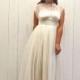Tulle Wedding Dress 1950s White Peter Pan Collar Vintage Tea Length Dress Extra Small XS