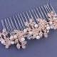 Hair comb Rose gold Wedding hair comb Pearl Bridal hair comb Wedding hair accessories Bridal hair piece Wedding headpiece Bridal comb pearl