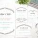 Printable Wedding Invitation Suite - Modern Wreath Invitation - Customizable Wedding Invites - DIY Wedding Invitation Set