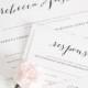 Flowing Script Wedding Invitations - Deposit